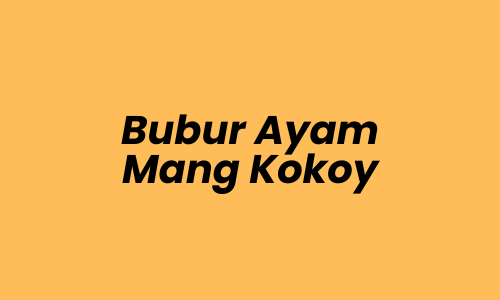 Part-time Crew Lowongan Kerja Part-time Crew di Bubur Ayam Mang Kokoy - Surabaya
